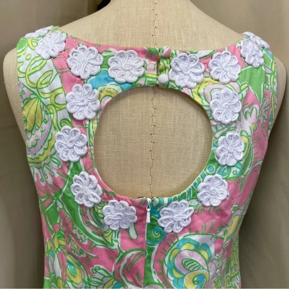 Lilly Pulitzer Nina Shift Dress Chin Chin Size 4 SIRENS - Picture 7 of 13